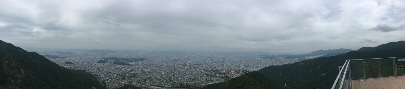 Daegu South Korea city panoramic photo