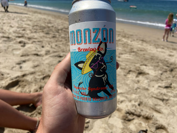 Monzon Brewing craft beer can in Puerto Vallarta Mexico