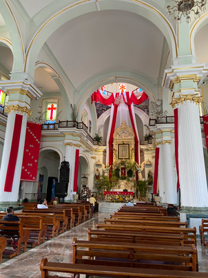 Inside the Parish of our lady Guadalupe cathedral in Puerto Vallarta, Mexico